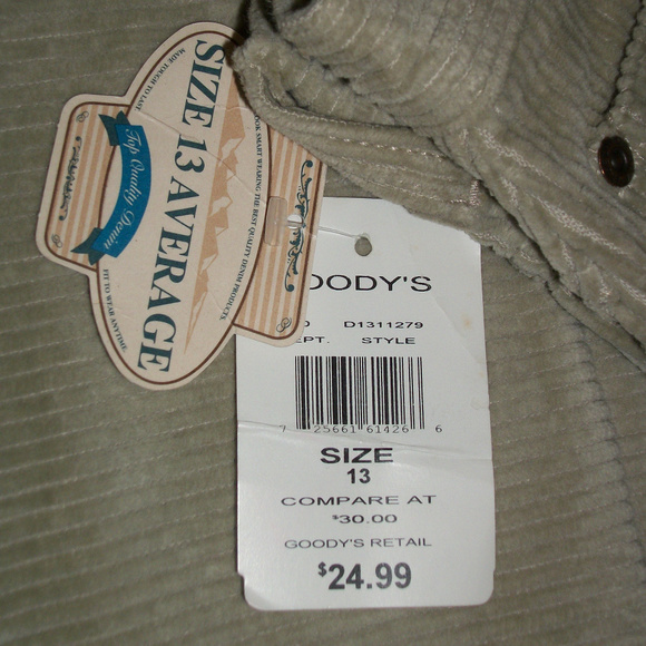 MONTANA BLUES 13 Average Corduroy Pants NWT - Picture 2 of 6